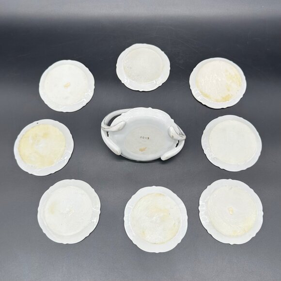 Vintage Coaster Set Cross Stitch Look Kitschy Proverbs 50s Ardalt Japan Cottage - Picture 3 of 11